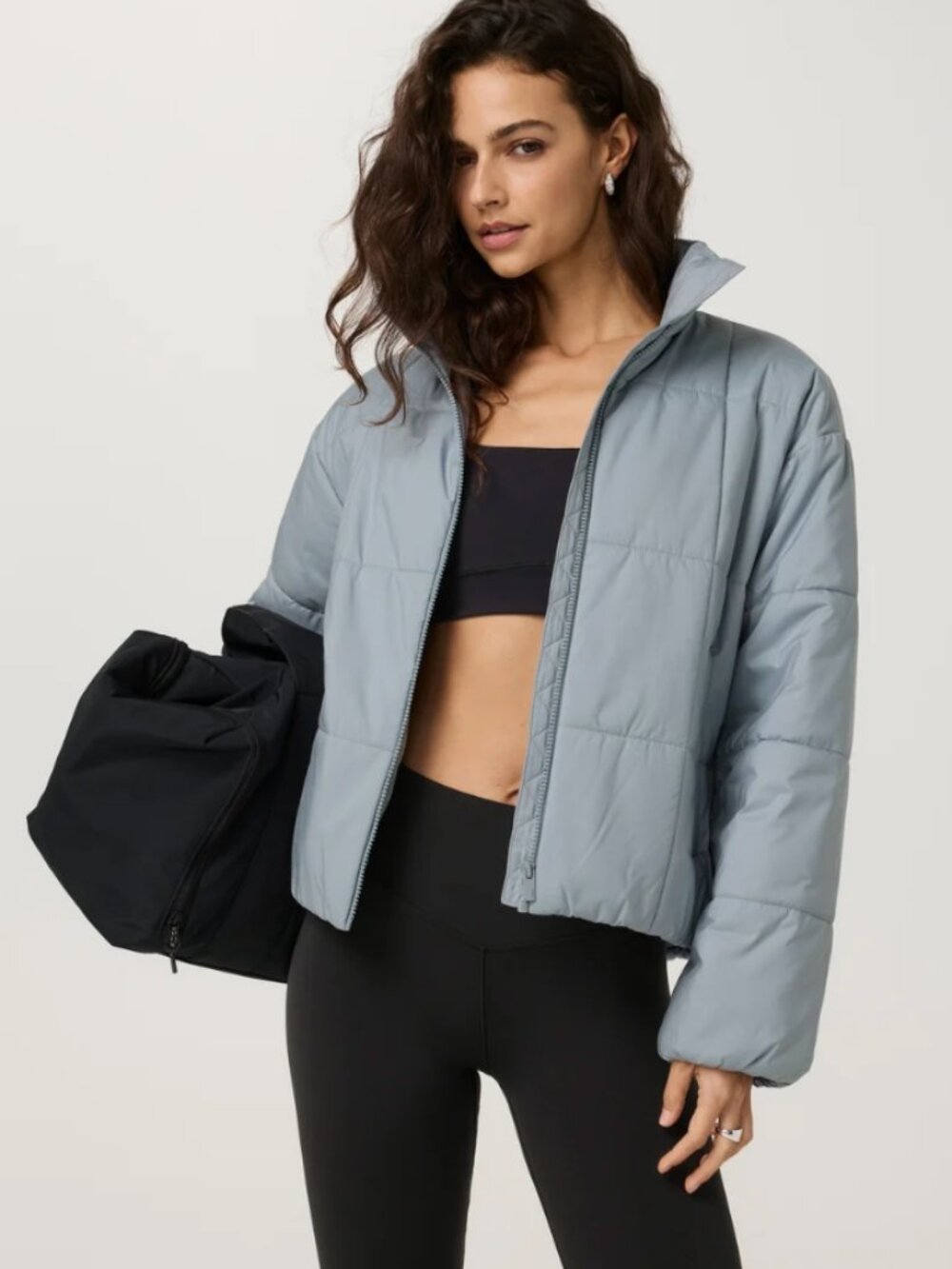 NWT Vuori Canyon Insulated Sporty Puffer Jacket in raindrop blue